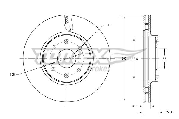 TOMEX Brakes TX 73-64