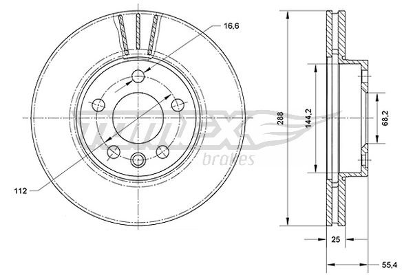 TOMEX Brakes TX 70-54