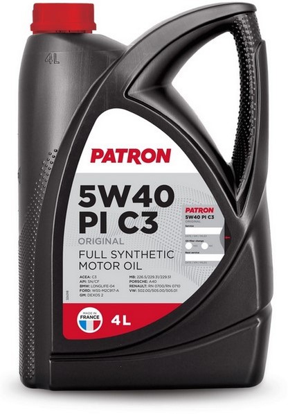 PATRON 5W40 PI C3 4L ORIGINAL PATRON 5W40 PI C3 4L ORIGINAL