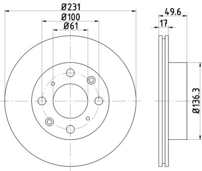 HELLA PAGID 8DD 355 100-761 HELLA PAGID 8DD 355 100-761