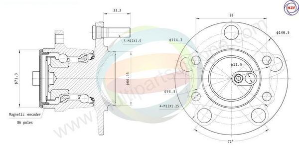 ODM-MULTIPARTS 70-080036