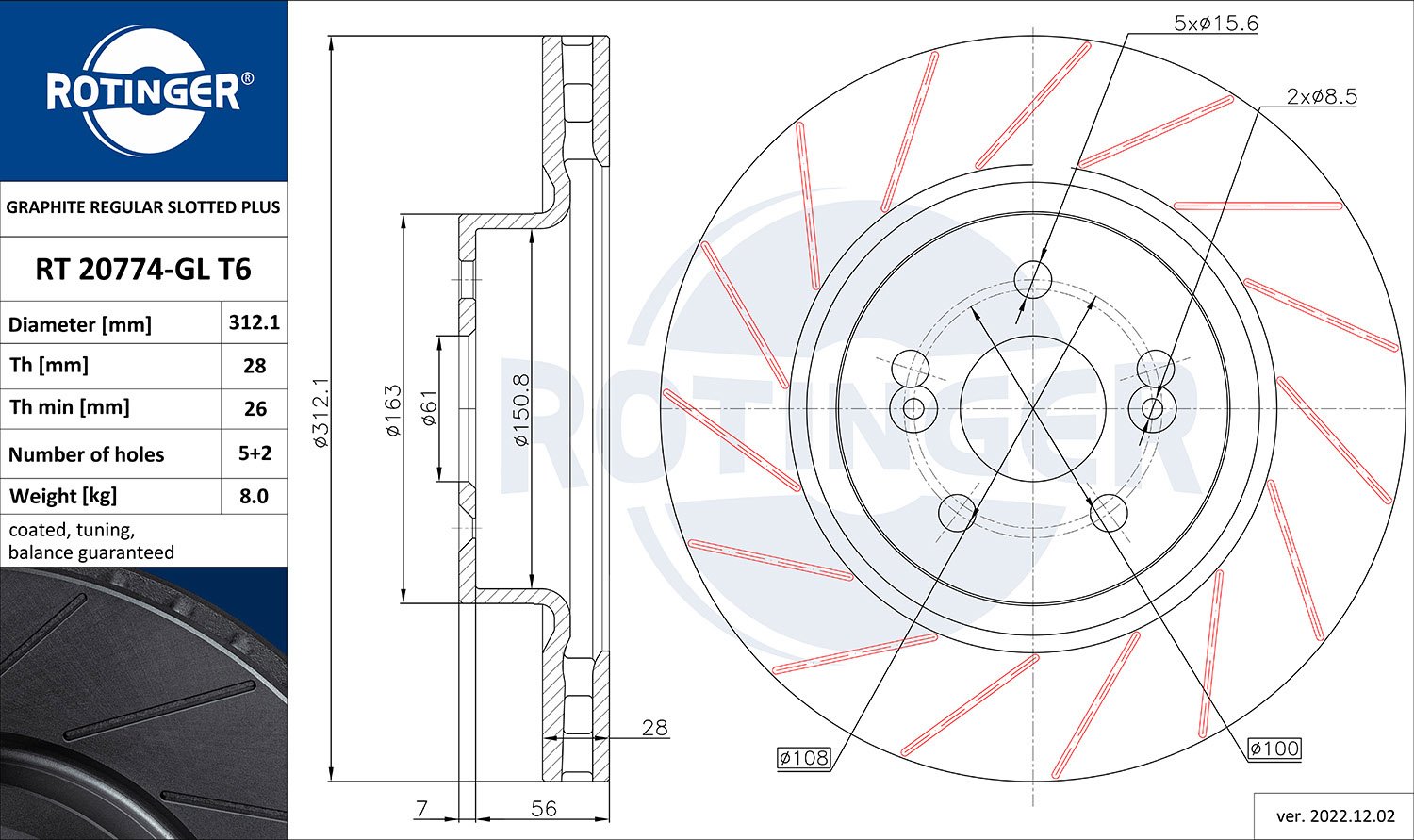 ROTINGER RT 20774-GL T6 ROTINGER RT 20774-GL T6
