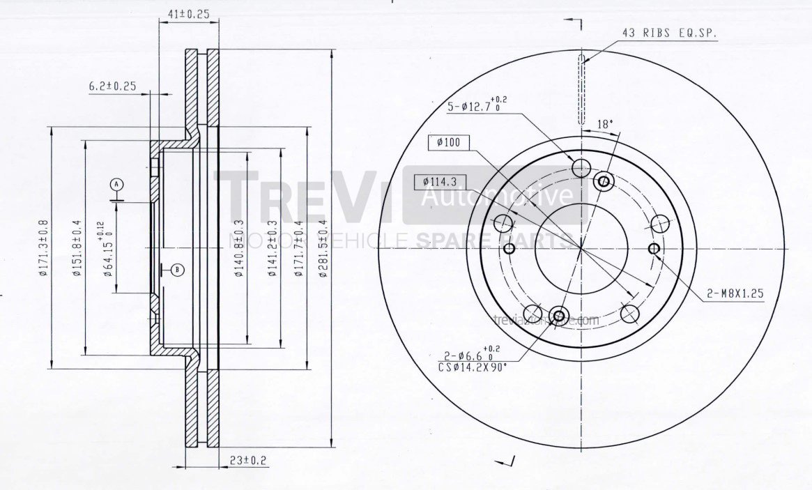 TREVI AUTOMOTIVE BD1227