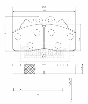 BORG & BECK BBP33017