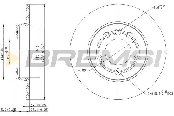 BREMSI CD7155S