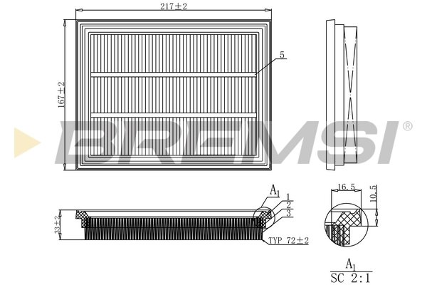 BREMSI FA1162