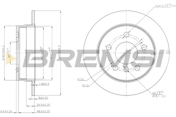 BREMSI CD7258S