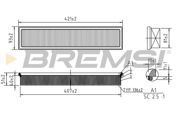 BREMSI FA1020