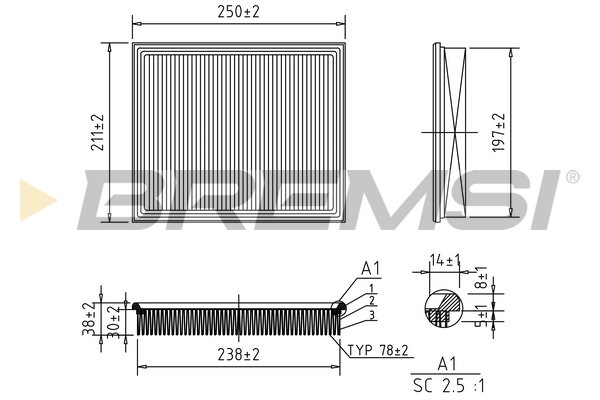 BREMSI FA2075