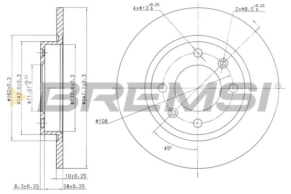 BREMSI CD6238S