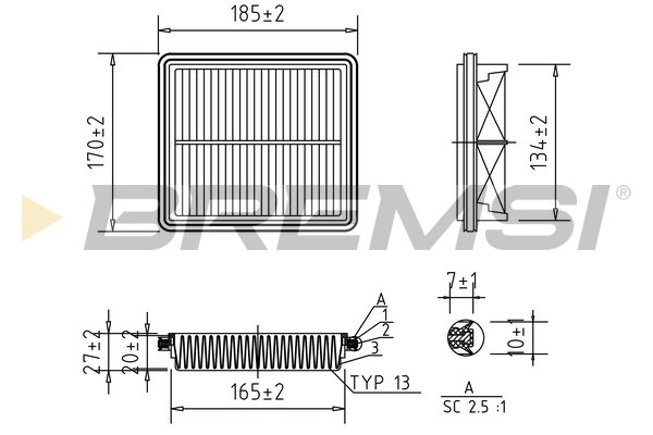 BREMSI FA2035