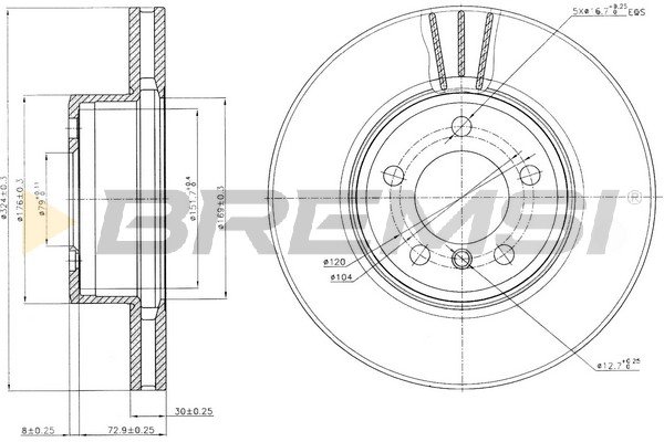 BREMSI CD7243V