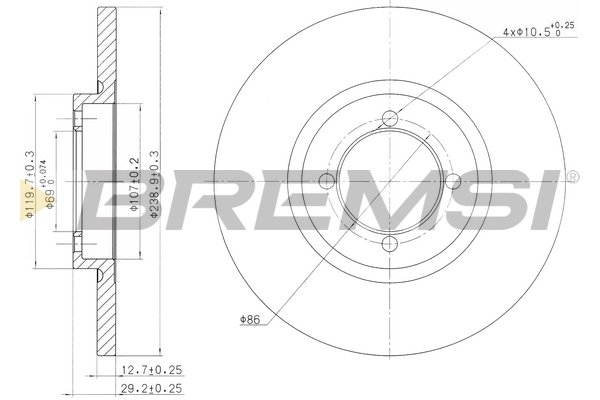 BREMSI CD6115S