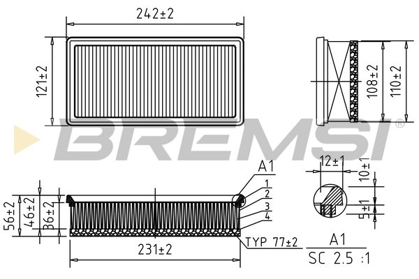 BREMSI FA1067