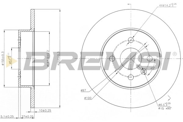 BREMSI CD7313S