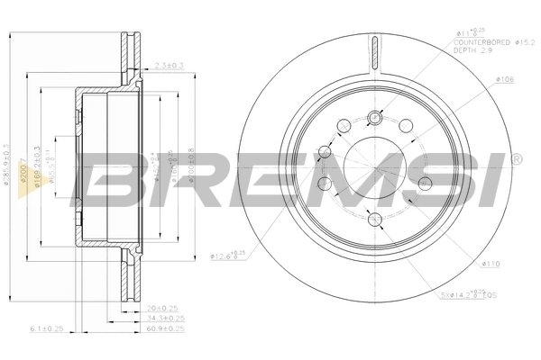 BREMSI CD7366V