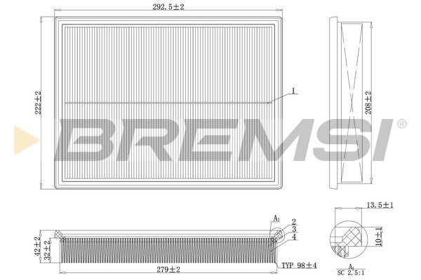 BREMSI FA2105