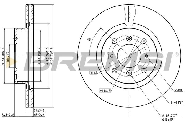 BREMSI CD6453V