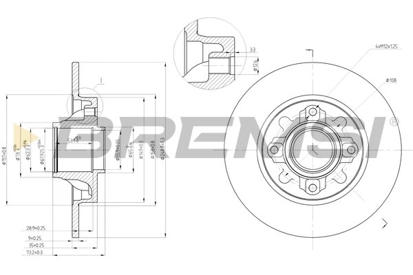 BREMSI CD7696S