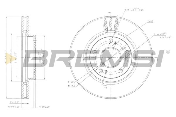 BREMSI CD7557V