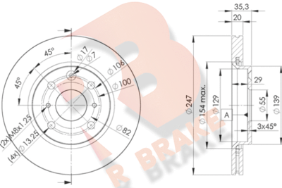 R BRAKE 78RBD24700