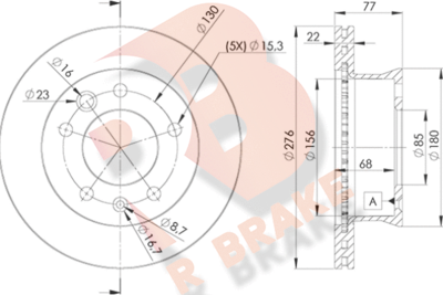 R BRAKE 78RBD10181