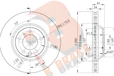 R BRAKE 78RBD13323