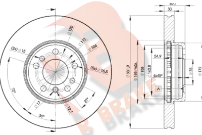 R BRAKE 78RBD26045