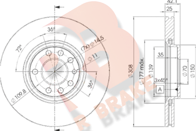 R BRAKE 78RBD29061