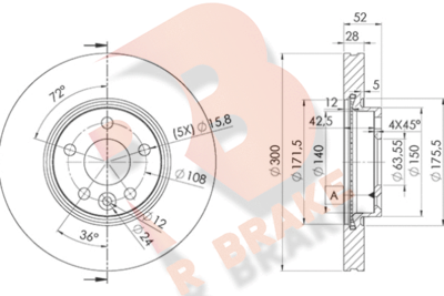 R BRAKE 78RBD26765