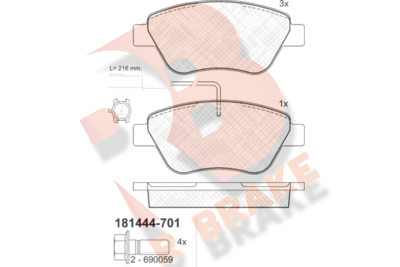 R BRAKE RB1444-701