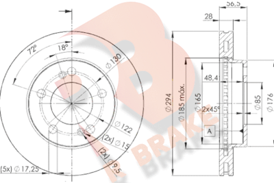 R BRAKE 78RBD28674