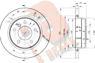 R BRAKE 78RBD22315