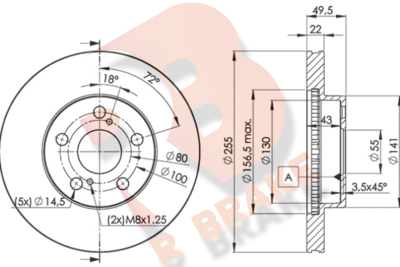 R BRAKE 78RBD24413