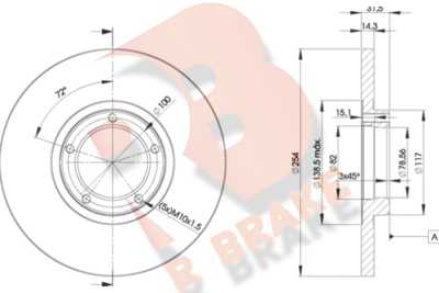 R BRAKE 78RBD26055