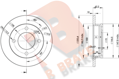 R BRAKE 78RBD21991