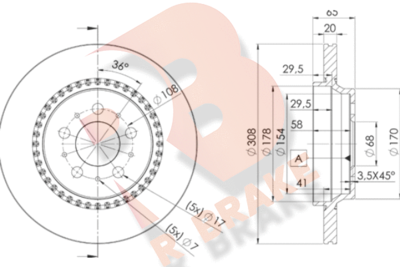 R BRAKE 78RBD17302