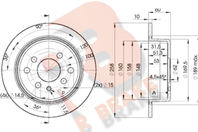 R BRAKE 78RBD29581