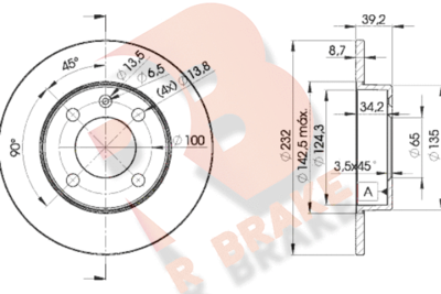 R BRAKE 78RBD25608