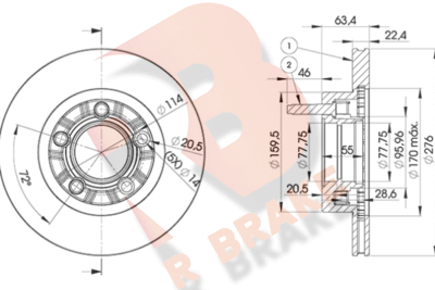 R BRAKE 78RBD17924