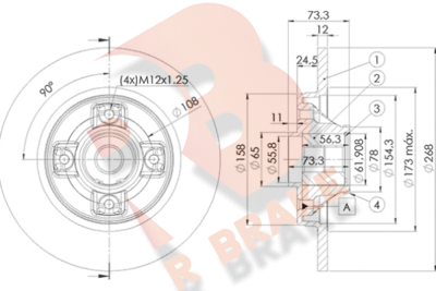 R BRAKE 78RBD15023