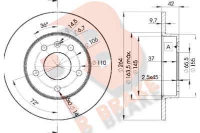 R BRAKE 78RBD29110