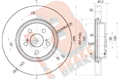 R BRAKE 78RBD20505