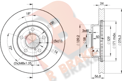 R BRAKE 78RBD20033