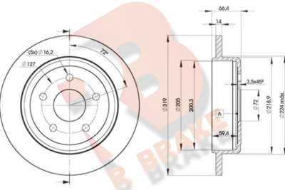 R BRAKE 78RBD29275