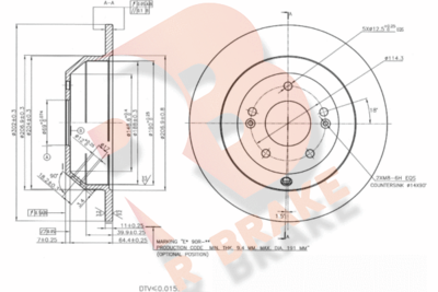 R BRAKE 78RBD25185