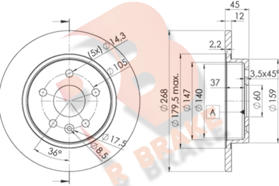 R BRAKE 78RBD21560