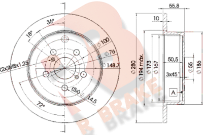 R BRAKE 78RBD20503