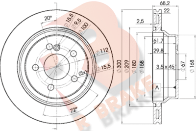 R BRAKE 78RBD20910