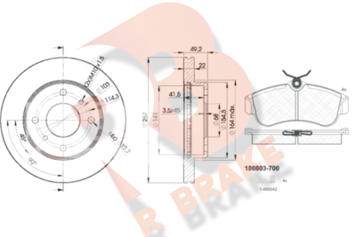 R BRAKE 3R08037101 R BRAKE 3R08037101